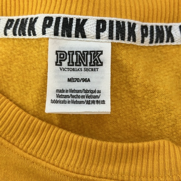 PINK Victoria’s Secret Gold Sweatshirt; Medium - Picture 3 of 3